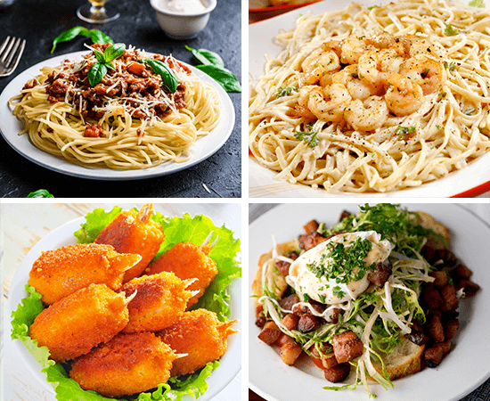 menu-salade-scampis-croquette-spaghetti-yapa-restaurant-brasserie-Bruxelles